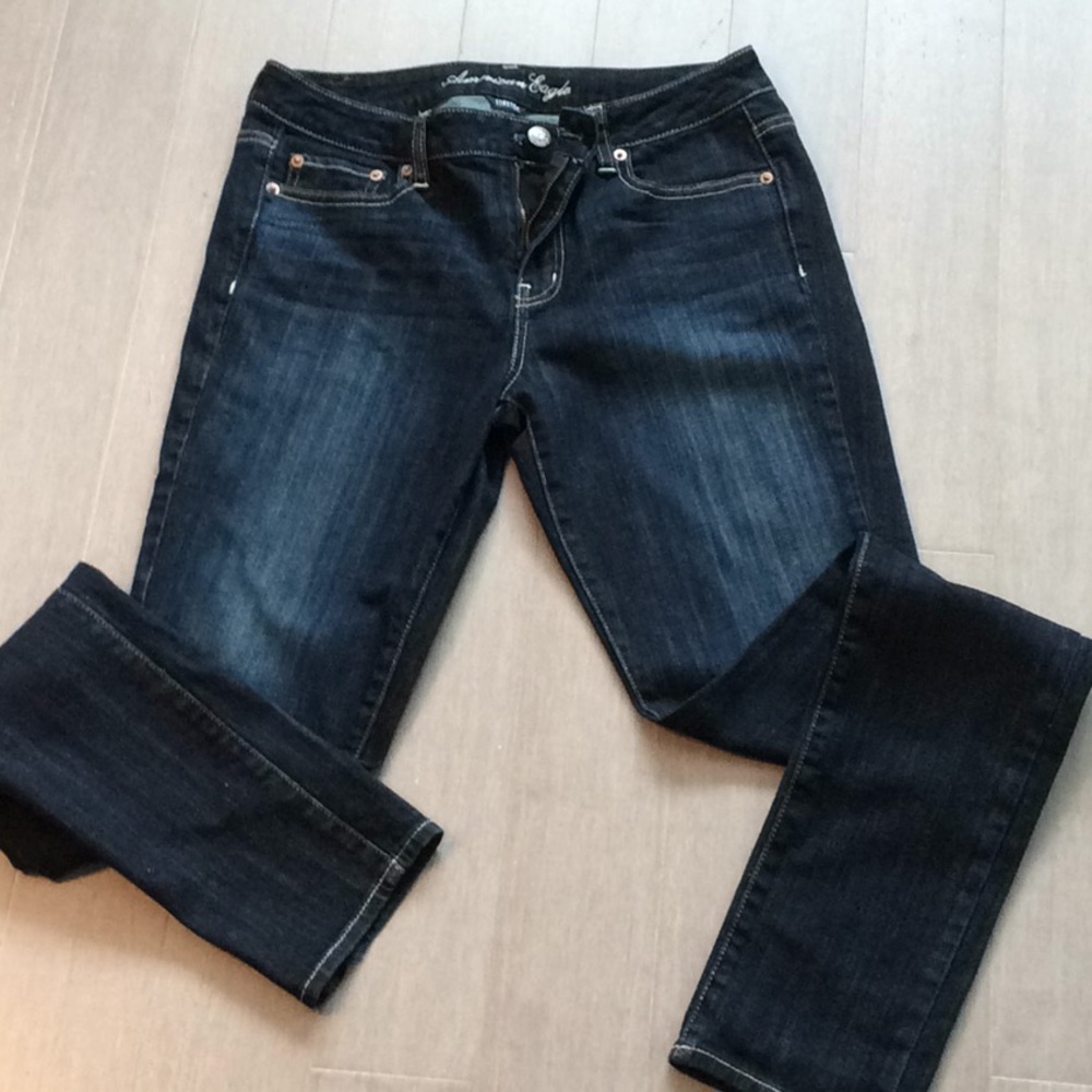 American eagle women's super skinny 10 xlong jeans